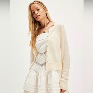 Free people Nocturnal Solid Cashmere Cardigan